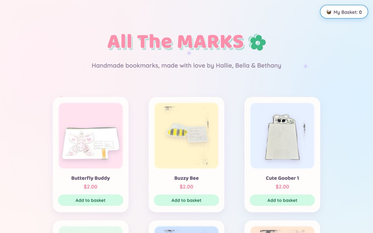 All the Marks — the bookmark shop's home page